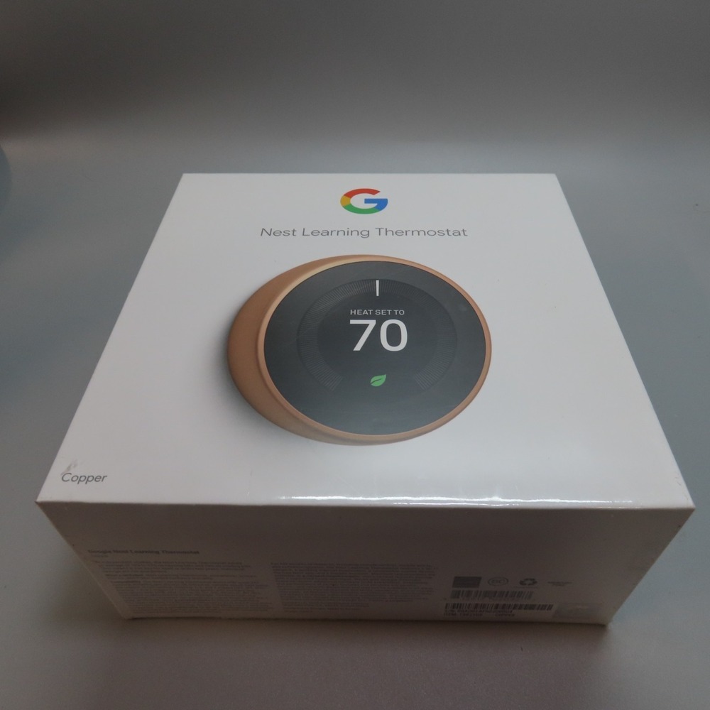 Google‎ Nest 3rd Gen Smart Learning Thermostat - T3021US - Copper